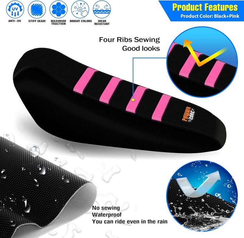 MCHMFG Motorcycle Dirt Bike Seat Cover for Surron Sur Ron Light Bee X/S - E Bike Seat Cover (Pink) - Image 3